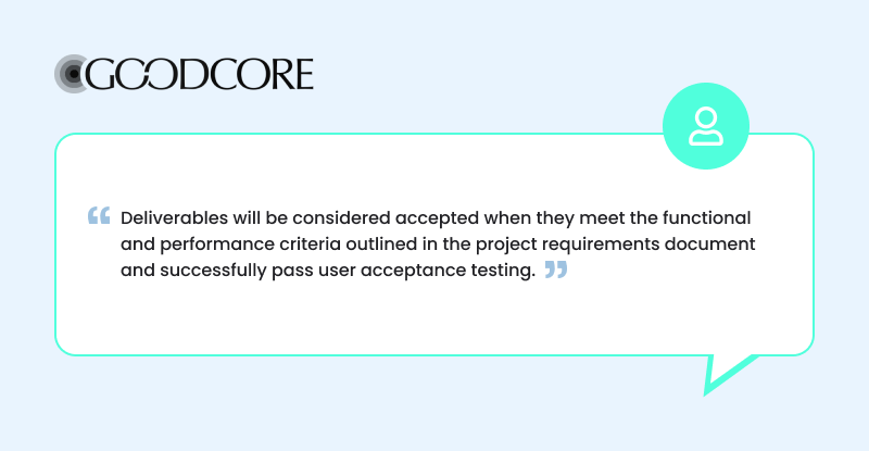 SOW acceptance criteria example