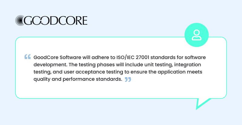 SOW QA & testing section example