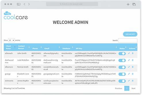 User-friendly admin portal for data management